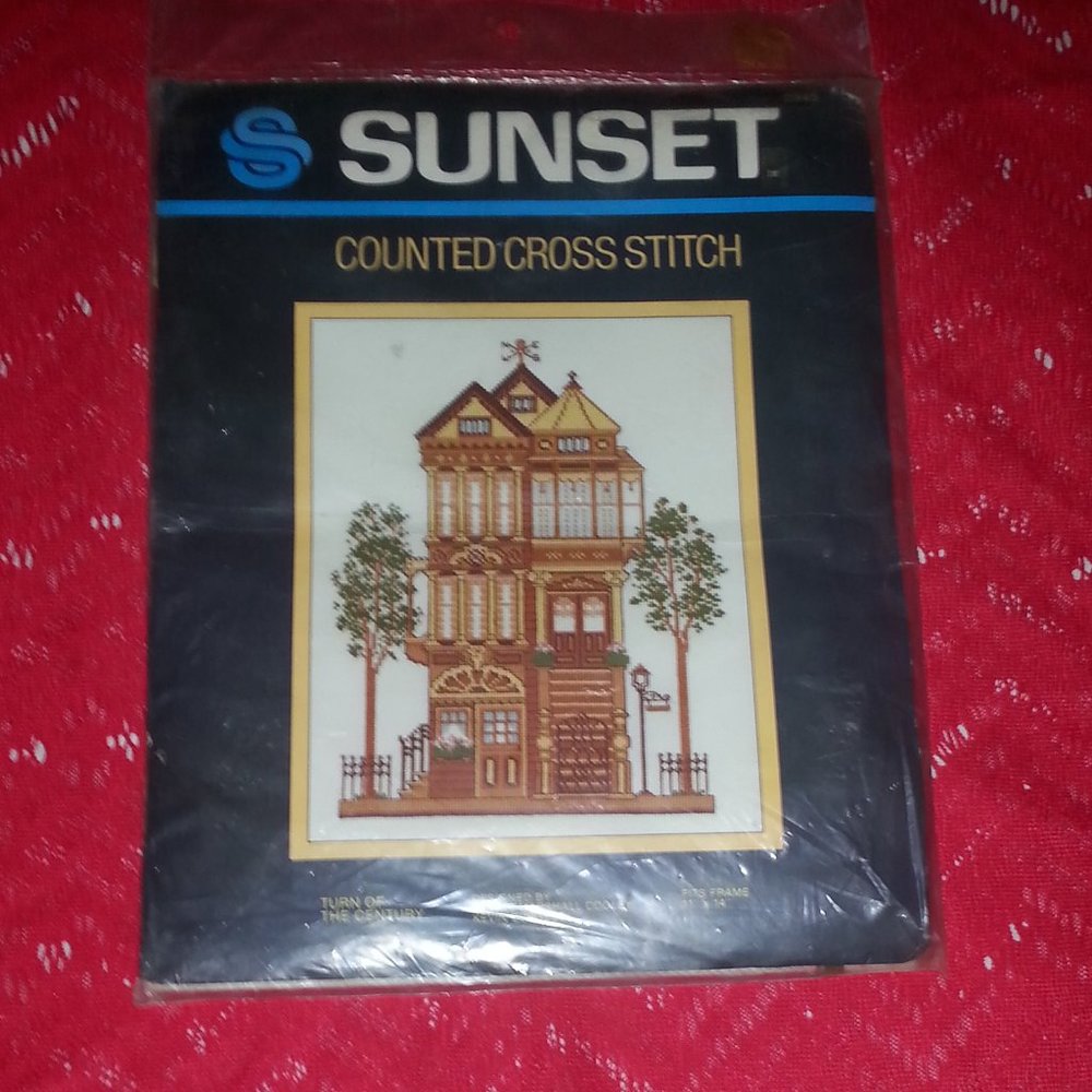 VTG.SUNSET COUNTED CROSS STITCH Embroidery KIT